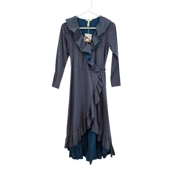 Matilda Jane Women's Reunion Wrap Dots Ruffle Trim Dress - XS - Picture 1 of 10